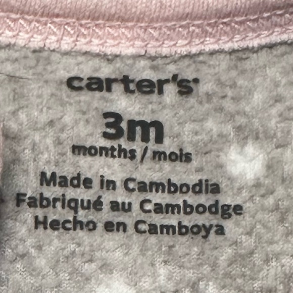 Carters brand- 2 soft/fleece footie onesies/footies- girls 3m size - Picture 3 of 5